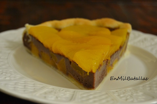 Tarta De Chocolate Y Melocotón En Almíbar - En Mil Batallas